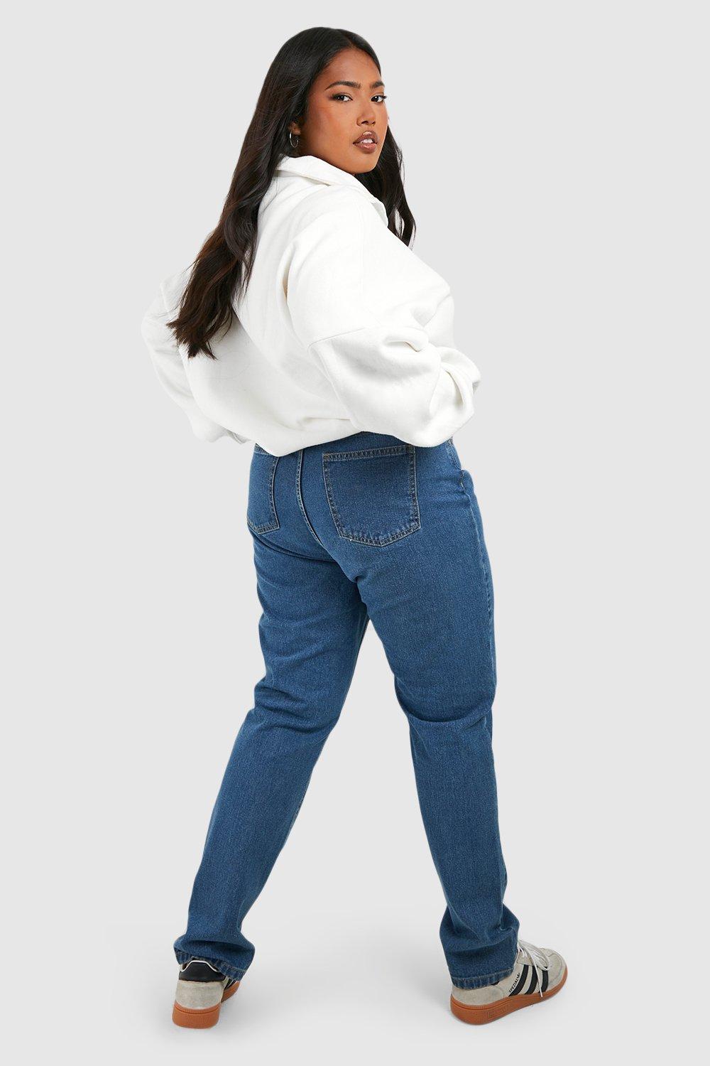 Ripped mom jeans store boohoo